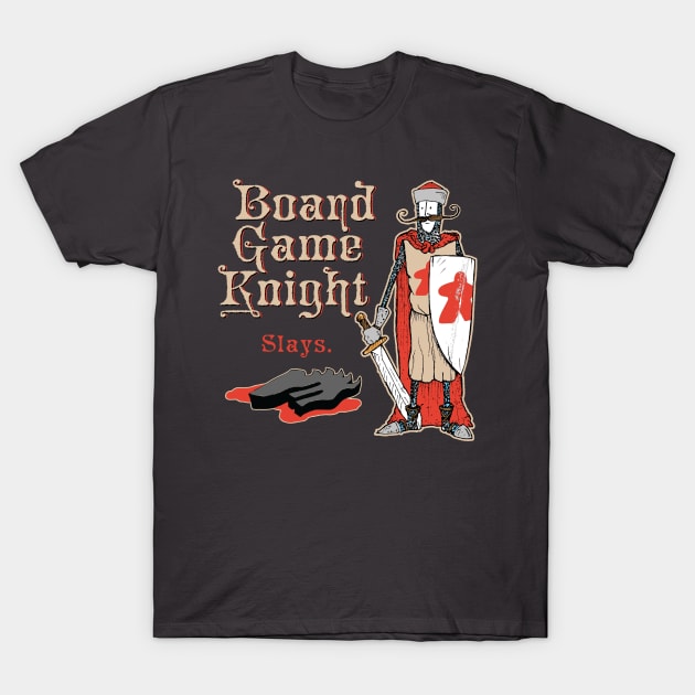 Board Game Knight Slays T-Shirt by east coast meeple